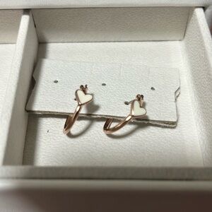 Puravida Rose Gold Heart Hoop earrings